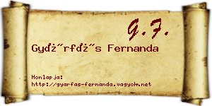 Gyárfás Fernanda névjegykártya